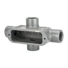 Hubbell Killark - Form 35, X Body, 1/2" Trade, IMC, Rigid Malleable Iron Conduit Body - Oval, 5-3/8" OAL, 4 cc Capacity, Hazardous & Wet Locations - Industrial Tool & Supply