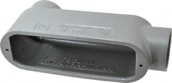 Hubbell Killark - Form 35, LB Body, 2" Trade, IMC, Rigid Malleable Iron Conduit Body - Oval, 10 & 10-3/4" OAL, 70 cc Capacity, Hazardous & Wet Locations - Industrial Tool & Supply