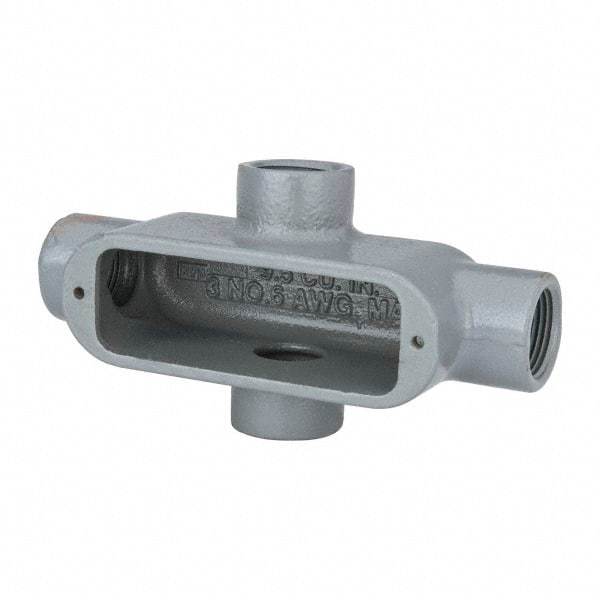 Hubbell Killark - Form 35, X Body, 3/4" Trade, IMC, Rigid Malleable Iron Conduit Body - Oval, 6-1/16" OAL, 7 cc Capacity, Hazardous & Wet Locations - Industrial Tool & Supply