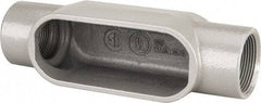Hubbell Killark - Form 7, C Body, 1-1/2" Trade, IMC, Rigid Iron Conduit Body - Oval, 8-7/16" OAL, 26 cc Capacity, Gray, Hazardous & Wet Locations - Industrial Tool & Supply