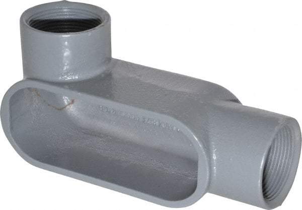 Hubbell Killark - Form 7, LL Body, 1-1/2" Trade, IMC, Rigid Iron Conduit Body - Oval, 7-1/4" OAL, 26 cc Capacity, Gray, Hazardous & Wet Locations - Industrial Tool & Supply