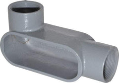 Hubbell Killark - Form 7, LL Body, 1-1/2" Trade, IMC, Rigid Iron Conduit Body - Oval, 7-1/4" OAL, 26 cc Capacity, Gray, Hazardous & Wet Locations - Industrial Tool & Supply