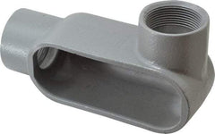 Hubbell Killark - Form 7, LR Body, 1-1/2" Trade, IMC, Rigid Iron Conduit Body - Oval, 7-1/4" OAL, 26 cc Capacity, Gray, Hazardous & Wet Locations - Industrial Tool & Supply