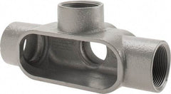 Hubbell Killark - Form 7, TA Body, 1-1/2" Trade, IMC, Rigid Iron Conduit Body - Oval, 8-7/16" OAL, 27 cc Capacity, Gray, Hazardous & Wet Locations - Industrial Tool & Supply