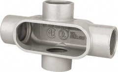 Hubbell Killark - Form 7, X Body, 1-1/2" Trade, IMC, Rigid Iron Conduit Body - Oval, 8-7/16" OAL, 27 cc Capacity, Gray, Hazardous & Wet Locations - Industrial Tool & Supply