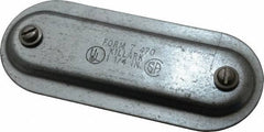 Hubbell Killark - 1-1/4" Trade, Steel Conduit Body Cover Plate - Use with Form 7 Conduit Bodies - Industrial Tool & Supply