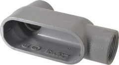 Hubbell Killark - Form 7, LB Body, 1-1/4" Trade, IMC, Rigid Iron Conduit Body - Oval, 6-13/16" OAL, 19-1/2 cc Capacity, Gray, Hazardous & Wet Locations - Industrial Tool & Supply