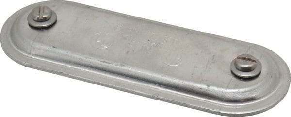Hubbell Killark - 1" Trade, Aluminum Conduit Body Cover Plate - Use with Form 7 Conduit Bodies - Industrial Tool & Supply