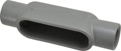 Hubbell Killark - Form 7, C Body, 1" Trade, IMC, Rigid Iron Conduit Body - Oval, 7-7/16" OAL, 11 cc Capacity, Gray, Hazardous & Wet Locations - Industrial Tool & Supply