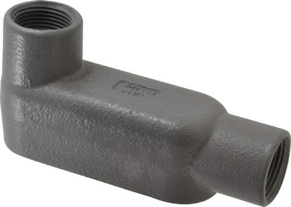 Hubbell Killark - Form 7, LB Body, 1" Trade, IMC, Rigid Iron Conduit Body - Oval, 6-5/16" OAL, 11 cc Capacity, Gray, Hazardous & Wet Locations - Industrial Tool & Supply