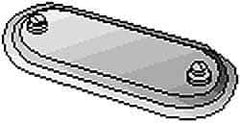 Hubbell Killark - 2-1/2" & 3" Trade, Aluminum Conduit Body Cover Plate - Use with Form 7 Conduit Bodies - Industrial Tool & Supply