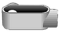 Hubbell Killark - Form 7, L Body, 1-1/2" Trade, IMC, Rigid Iron Conduit Body - Oval, 7-1/4" OAL, 26 cc Capacity, Gray, Hazardous & Wet Locations - Industrial Tool & Supply