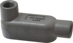 Hubbell Killark - Form 7, LB Body, 1/2" Trade, IMC, Rigid Iron Conduit Body - Oval, 4-11/16" OAL, 4 cc Capacity, Gray, Hazardous & Wet Locations - Industrial Tool & Supply