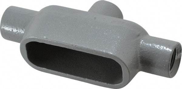 Hubbell Killark - Form 7, TB Body, 1/2" Trade, IMC, Rigid Iron Conduit Body - Oval, 5-11/16" OAL, 6.2 cc Capacity, Gray, Hazardous & Wet Locations - Industrial Tool & Supply