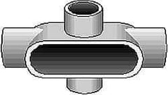 Hubbell Killark - Form 7, X Body, 2" Trade, IMC, Rigid Iron Conduit Body - Oval, 9-7/16" OAL, 50 cc Capacity, Gray, Hazardous & Wet Locations - Industrial Tool & Supply