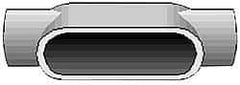 Hubbell Killark - Form 35, TB Body, 1" Trade, IMC, Rigid Malleable Iron Conduit Body - Oval, 7-1/8" OAL, 12 cc Capacity, Hazardous & Wet Locations - Industrial Tool & Supply