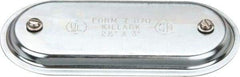 Hubbell Killark - 2-1/2" & 3" Trade, Steel Conduit Body Cover Plate - Use with Form 7 Conduit Bodies - Industrial Tool & Supply