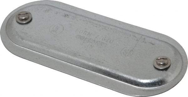 Hubbell Killark - 2" Trade, Steel Conduit Body Cover Plate - Use with Form 7 Conduit Bodies - Industrial Tool & Supply
