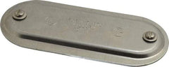 Hubbell Killark - 2" Trade, Aluminum Conduit Body Cover Plate - Use with Form 7 Conduit Bodies - Industrial Tool & Supply