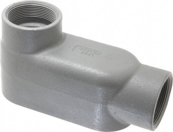 Hubbell Killark - Form 7, LB Body, 2" Trade, IMC, Rigid Iron Conduit Body - Oval, 8-1/4" OAL, 48 cc Capacity, Gray, Hazardous & Wet Locations - Industrial Tool & Supply