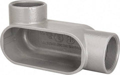 Hubbell Killark - Form 7, LL Body, 2" Trade, IMC, Rigid Iron Conduit Body - Oval, 8-1/4" OAL, 48 cc Capacity, Gray, Hazardous & Wet Locations - Industrial Tool & Supply
