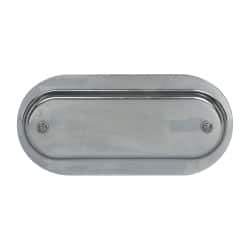 Hubbell Killark - 3-1/2" & 4" Trade, Steel Conduit Body Cover Plate - Use with Form 7 Conduit Bodies - Industrial Tool & Supply