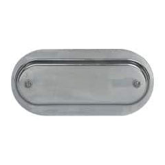 Hubbell Killark - 3-1/2" & 4" Trade, Steel Conduit Body Cover Plate - Use with Form 7 Conduit Bodies - Industrial Tool & Supply