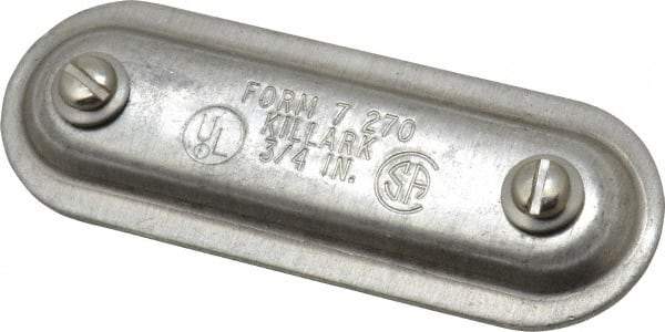 Hubbell Killark - 3/4" Trade, Aluminum Conduit Body Cover Plate - Use with Form 7 Conduit Bodies - Industrial Tool & Supply