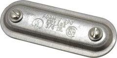 Hubbell Killark - 3/4" Trade, Aluminum Conduit Body Cover Plate - Use with Form 7 Conduit Bodies - Industrial Tool & Supply