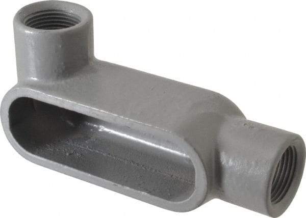 Hubbell Killark - Form 7, LL Body, 3/4" Trade, IMC, Rigid Iron Conduit Body - Oval, 5-3/8" OAL, 7 cc Capacity, Gray, Hazardous & Wet Locations - Industrial Tool & Supply