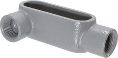 Hubbell Killark - Form 7, LR Body, 3/4" Trade, IMC, Rigid Iron Conduit Body - Oval, 5-3/8" OAL, 7 cc Capacity, Gray, Hazardous & Wet Locations - Industrial Tool & Supply
