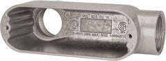 Hubbell Killark - Form 85, LB Body, 1-1/2" Trade, IMC, Rigid Aluminum Conduit Body - Oval, 9-1/8" OAL, 36 cc Capacity, Hazardous & Wet Locations - Industrial Tool & Supply