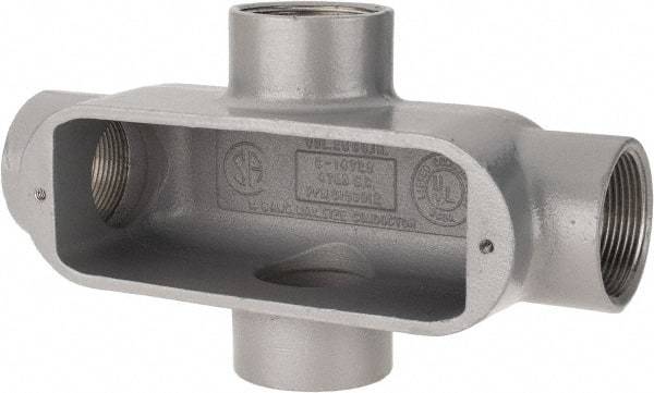 Hubbell Killark - Form 85, X Body, 1-1/2" Trade, IMC, Rigid Aluminum Conduit Body - Oval, 9-3/16" OAL, 36 cc Capacity, Hazardous & Wet Locations - Industrial Tool & Supply