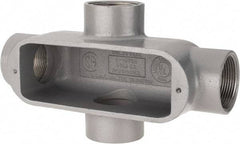 Hubbell Killark - Form 85, X Body, 1-1/2" Trade, IMC, Rigid Aluminum Conduit Body - Oval, 9-3/16" OAL, 36 cc Capacity, Hazardous & Wet Locations - Industrial Tool & Supply