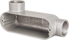 Hubbell Killark - Form 85, LL Body, 1-1/4" Trade, IMC, Rigid Aluminum Conduit Body - Oval, 8-1/8" OAL, 32 cc Capacity, Hazardous & Wet Locations - Industrial Tool & Supply