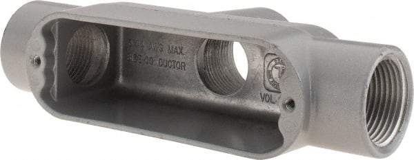 Hubbell Killark - Form 85, TB Body, 1" Trade, IMC, Rigid Aluminum Conduit Body - Oval, 7-1/8" OAL, 12 cc Capacity, Hazardous & Wet Locations - Industrial Tool & Supply