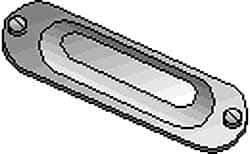Hubbell Killark - 3-1/2" & 4" Trade, Aluminum Conduit Body Cover Plate - Use with Form 35 Conduit Bodies, Form 85 Conduit Bodies - Industrial Tool & Supply