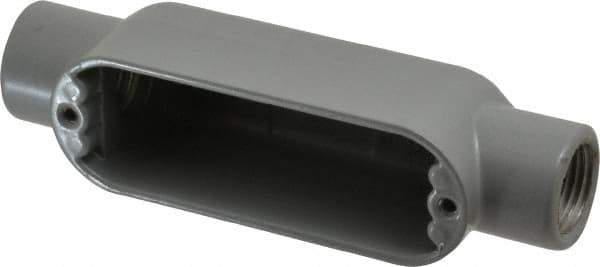 Hubbell Killark - Form 85, C Body, 1/2" Trade, IMC, Rigid Aluminum Conduit Body - Oval, 5-3/16" OAL, 4 cc Capacity, Hazardous & Wet Locations - Industrial Tool & Supply