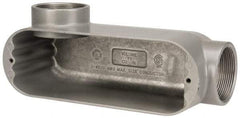 Hubbell Killark - Form 85, LL Body, 2" Trade, IMC, Rigid Aluminum Conduit Body - Oval, 10-9/16" OAL, 70 cc Capacity, Hazardous & Wet Locations - Industrial Tool & Supply