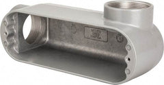 Hubbell Killark - Form 85, LR Body, 2" Trade, IMC, Rigid Aluminum Conduit Body - Oval, 10-9/16" OAL, 70 cc Capacity, Hazardous & Wet Locations - Industrial Tool & Supply