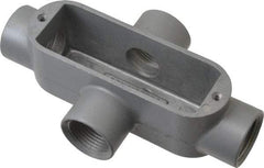 Hubbell Killark - Form 85, X Body, 3/4" Trade, IMC, Rigid Aluminum Conduit Body - Oval, 6-1/16" OAL, 7 cc Capacity, Hazardous & Wet Locations - Industrial Tool & Supply