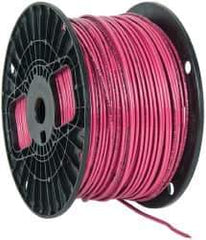 Southwire - THHN/THWN, 14 AWG, 15 Amp, 500' Long, Solid Core, 1 Strand Building Wire - Red, Thermoplastic Insulation - Industrial Tool & Supply