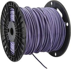 Southwire - THHN/THWN, 14 AWG, 15 Amp, 500' Long, Solid Core, 1 Strand Building Wire - Purple, Thermoplastic Insulation - Industrial Tool & Supply