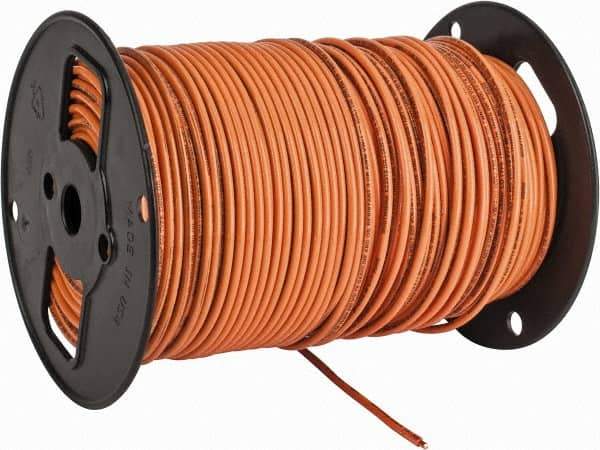 Southwire - THHN/THWN, 10 AWG, 30 Amp, 500' Long, Solid Core, 1 Strand Building Wire - Orange, Thermoplastic Insulation - Industrial Tool & Supply