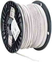 Southwire - THHN/THWN, 14 AWG, 15 Amp, 500' Long, Stranded Core, 19 Strand Building Wire - White, Thermoplastic Insulation - Industrial Tool & Supply