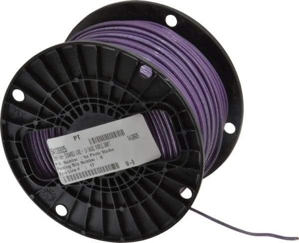 Southwire - THHN/THWN, 14 AWG, 15 Amp, 500' Long, Stranded Core, 19 Strand Building Wire - Purple, Thermoplastic Insulation - Industrial Tool & Supply