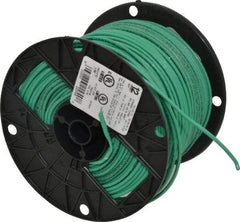 Southwire - THHN/THWN, 12 AWG, 20 Amp, 500' Long, Stranded Core, 19 Strand Building Wire - Green, Thermoplastic Insulation - Industrial Tool & Supply