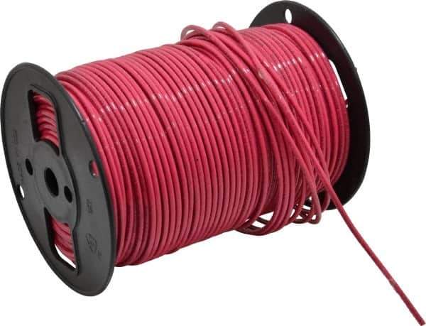 Southwire - THHN/THWN, 10 AWG, 30 Amp, 500' Long, Stranded Core, 19 Strand Building Wire - Red, Thermoplastic Insulation - Industrial Tool & Supply