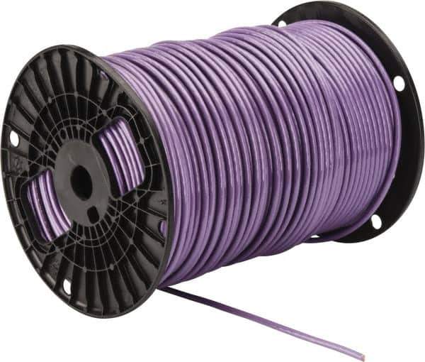 Southwire - THHN/THWN, 10 AWG, 30 Amp, 500' Long, Stranded Core, 19 Strand Building Wire - Purple, Thermoplastic Insulation - Industrial Tool & Supply