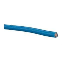 Southwire - THHN/THWN, 6 AWG, 55 Amp, 500' Long, Stranded Core, 19 Strand Building Wire - Blue, Thermoplastic Insulation - Industrial Tool & Supply